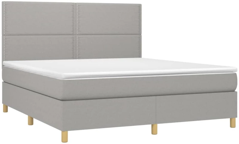 ΚΡΕΒΑΤΙ BOXSPRING ΜΕ ΣΤΡΩΜΑ ΑΝΟΙΧΤΟ ΓΚΡΙ 180X200 ΕΚ. ΥΦΑΣΜΑΤΙΝΟ 3142273