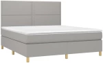 ΚΡΕΒΑΤΙ BOXSPRING ΜΕ ΣΤΡΩΜΑ ΑΝΟΙΧΤΟ ΓΚΡΙ 180X200 ΕΚ. ΥΦΑΣΜΑΤΙΝΟ 3142273