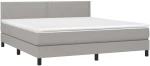 ΚΡΕΒΑΤΙ BOXSPRING ΜΕ ΣΤΡΩΜΑ ΑΝΟΙΧΤΟ ΓΚΡΙ 180X200 ΕΚ. ΥΦΑΣΜΑΤΙΝΟ 3139993