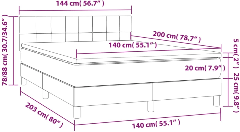 ΚΡΕΒΑΤΙ BOXSPRING ΜΕ ΣΤΡΩΜΑ & LED ΣΚ. ΠΡΑΣΙΝΟ 140X200ΕΚ ΒΕΛΟΥΔΟ 3134408