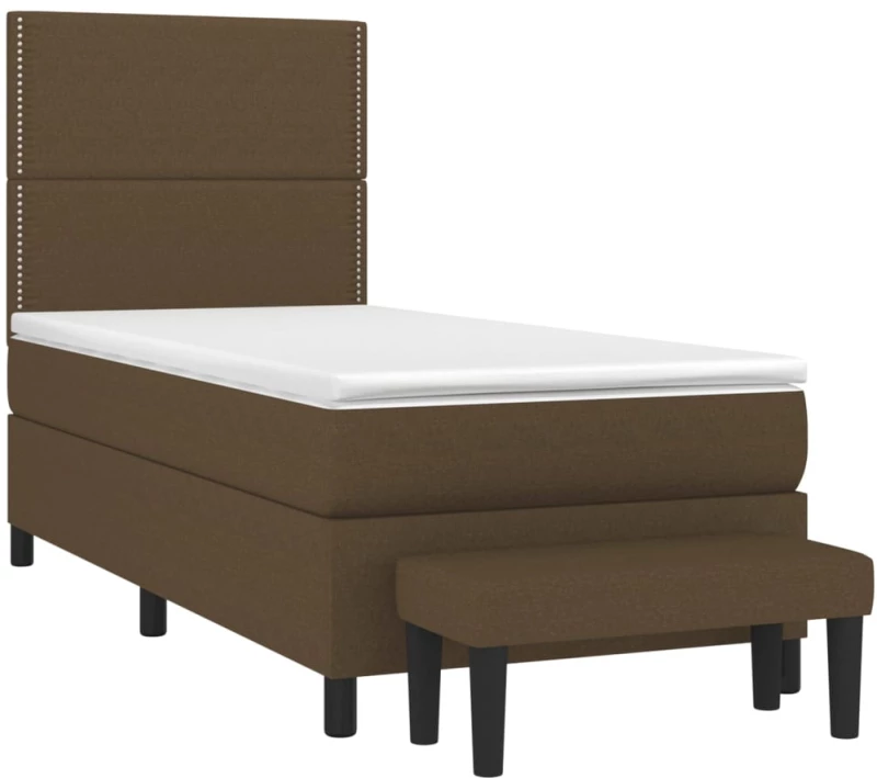 ΚΡΕΒΑΤΙ BOXSPRING ΜΕ ΣΤΡΩΜΑ ΣΚΟΥΡΟ ΚΑΦΕ 90X200 ΕΚ. ΥΦΑΣΜΑΤΙΝΟ 3136488