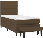 ΚΡΕΒΑΤΙ BOXSPRING ΜΕ ΣΤΡΩΜΑ ΣΚΟΥΡΟ ΚΑΦΕ 90X200 ΕΚ. ΥΦΑΣΜΑΤΙΝΟ 3136488