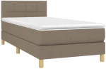 ΚΡΕΒΑΤΙ BOXSPRING ΜΕ ΣΤΡΩΜΑ & LED TAUPE 80X200 ΕΚ. ΥΦΑΣΜΑΤΙΝΟ 3133673