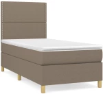 ΚΡΕΒΑΤΙ BOXSPRING ΜΕ ΣΤΡΩΜΑ TAUPE 90X190 ΕΚ.ΥΦΑΣΜΑΤΙΝΟ 3142221