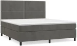 ΚΡΕΒΑΤΙ BOXSPRING ΜΕ ΣΤΡΩΜΑ ΣΚΟΥΡΟ ΓΚΡΙ 160X200 ΕΚ. ΒΕΛΟΥΔΙΝΟ 3142972