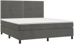 ΚΡΕΒΑΤΙ BOXSPRING ΜΕ ΣΤΡΩΜΑ ΣΚΟΥΡΟ ΓΚΡΙ 160X200 ΕΚ. ΒΕΛΟΥΔΙΝΟ 3142972