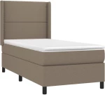ΚΡΕΒΑΤΙ BOXSPRING ΜΕ ΣΤΡΩΜΑ TAUPE 90X190 ΕΚ.ΥΦΑΣΜΑΤΙΝΟ 3131317
