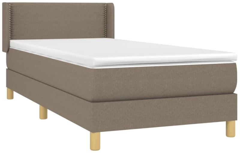 ΚΡΕΒΑΤΙ BOXSPRING ΜΕ ΣΤΡΩΜΑ TAUPE 90X190 ΕΚ.ΥΦΑΣΜΑΤΙΝΟ 3130157