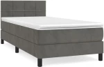 ΚΡΕΒΑΤΙ BOXSPRING ΜΕ ΣΤΡΩΜΑ ΣΚΟΥΡΟ ΓΚΡΙ 80X200 ΕΚ. ΒΕΛΟΥΔΙΝΟ 3141270