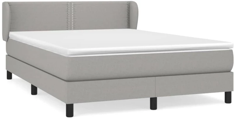 ΚΡΕΒΑΤΙ BOXSPRING ΜΕ ΣΤΡΩΜΑ ΑΝΟΙΧΤΟ ΓΚΡΙ 140X200 ΕΚ. ΥΦΑΣΜΑΤΙΝΟ 3126165