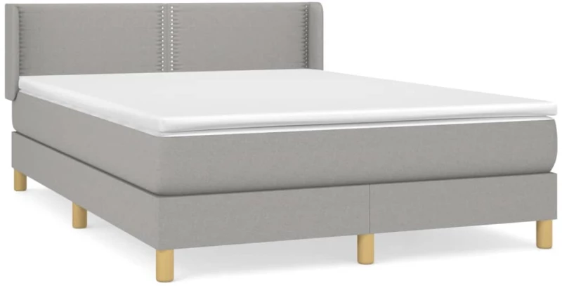 ΚΡΕΒΑΤΙ BOXSPRING ΜΕ ΣΤΡΩΜΑ ΑΝΟΙΧΤΟ ΓΚΡΙ 140X190 ΕΚ. ΥΦΑΣΜΑΤΙΝΟ 3130185
