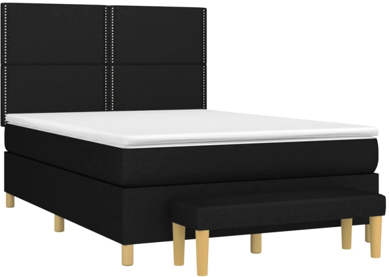 ΚΡΕΒΑΤΙ BOXSPRING ΜΕ ΣΤΡΩΜΑ ΜΑΥΡΟ 140X190 ΕΚ. ΥΦΑΣΜΑΤΙΝΟ 3137071