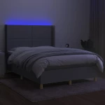 ΚΡΕΒΑΤΙ BOXSPRING ΜΕ ΣΤΡΩΜΑ & LED ΑΝ.ΓΚΡΙ 140X190ΕΚ. ΥΦΑΣΜΑΤΙΝΟ 3138789