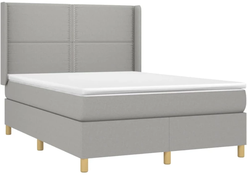 ΚΡΕΒΑΤΙ BOXSPRING ΜΕ ΣΤΡΩΜΑ & LED ΑΝ.ΓΚΡΙ 140X190ΕΚ. ΥΦΑΣΜΑΤΙΝΟ 3138789
