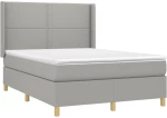 ΚΡΕΒΑΤΙ BOXSPRING ΜΕ ΣΤΡΩΜΑ & LED ΑΝ.ΓΚΡΙ 140X190ΕΚ. ΥΦΑΣΜΑΤΙΝΟ 3138789