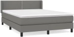 ΚΡΕΒΑΤΙ BOXSPRING ΜΕ ΣΤΡΩΜΑ ΣΚΟΥΡΟ ΓΚΡΙ 140X200 ΕΚ ΥΦΑΣΜΑΤΙΝΟ 3129634