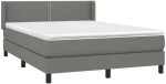 ΚΡΕΒΑΤΙ BOXSPRING ΜΕ ΣΤΡΩΜΑ ΣΚΟΥΡΟ ΓΚΡΙ 140X200 ΕΚ ΥΦΑΣΜΑΤΙΝΟ 3129634