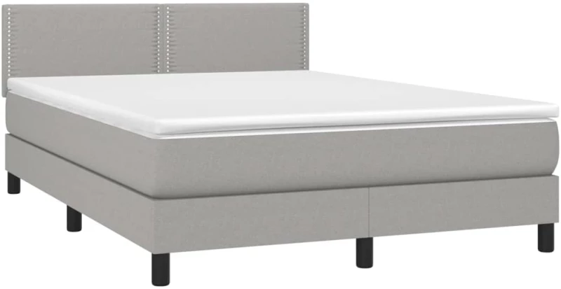 ΚΡΕΒΑΤΙ BOXSPRING ΜΕ ΣΤΡΩΜΑ & LED ΑΝ.ΓΚΡΙ 140X190ΕΚ. ΥΦΑΣΜΑΤΙΝΟ 3133069