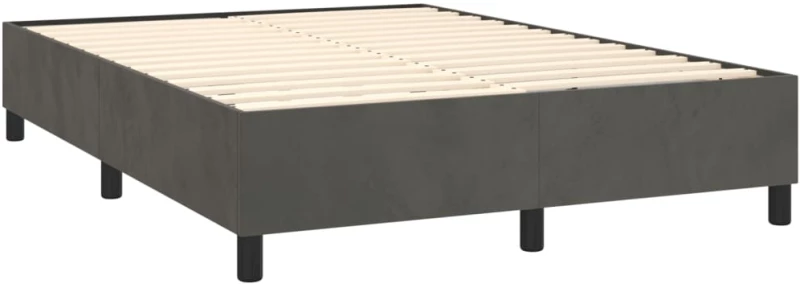 ΚΡΕΒΑΤΙ BOXSPRING ΜΕ ΣΤΡΩΜΑ ΣΚΟΥΡΟ ΓΚΡΙ 140X190 ΕΚ. ΒΕΛΟΥΔΙΝΟ 3137780