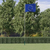 ΕΥΡΩΠΑΪΚΗ ΣΗΜΑΙΑ ΚΑΙ ΙΣΤΟΣ 6,23 Μ. ΑΠΟ ΑΛΟΥΜΙΝΙΟ 3147114