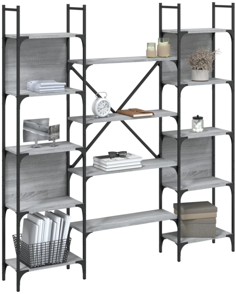 ΒΙΒΛΙΟΘΗΚΗ ΓΚΡΙ SONOMA 155,5X24X166,5 ΕΚ. ΕΠΕΞΕΡΓΑΣΜΕΝΟ ΞΥΛΟ 838861