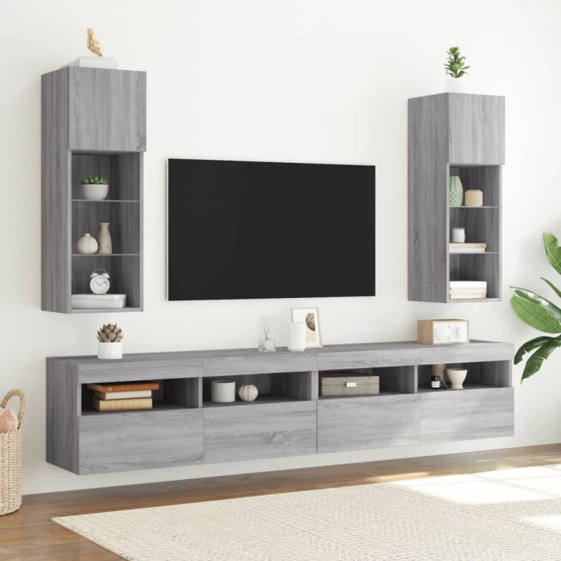 ΈΠΙΠΛΟ ΤΗΛΕΟΡΑΣΗΣ ΜΕ LED ΓΚΡΙ SONOMA 30,5X30X90 ΕΚ. 837011