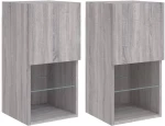 ΈΠΙΠΛΑ ΤΗΛΕΟΡΑΣΗΣ ΜΕ LED 2 ΤΕΜ. ΓΚΡΙ SONOMA 30,5X30X60 ΕΚ. 836998