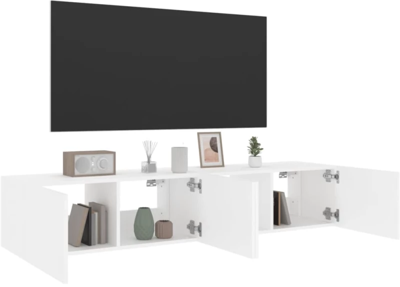 ΈΠΙΠΛΑ ΤΟΙΧΟΥ ΤΗΛΕΟΡΑΣΗΣ ΜΕ LED 2 ΤΕΜ. ΛΕΥΚΑ 80X35X31 ΕΚ. 837282