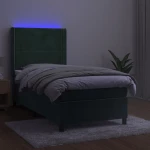 ΚΡΕΒΑΤΙ BOXSPRING ΜΕ ΣΤΡΩΜΑ & LED ΣΚ. ΠΡΑΣΙΝΟ 90X190 ΕΚ ΒΕΛΟΥΔΟ 3139478