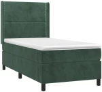 ΚΡΕΒΑΤΙ BOXSPRING ΜΕ ΣΤΡΩΜΑ & LED ΣΚ. ΠΡΑΣΙΝΟ 90X190 ΕΚ ΒΕΛΟΥΔΟ 3139478