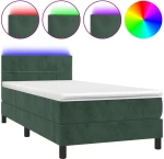 ΚΡΕΒΑΤΙ BOXSPRING ΜΕ ΣΤΡΩΜΑ & LED ΣΚ. ΠΡΑΣΙΝΟ 90X190 ΕΚ ΒΕΛΟΥΔΟ 3134378