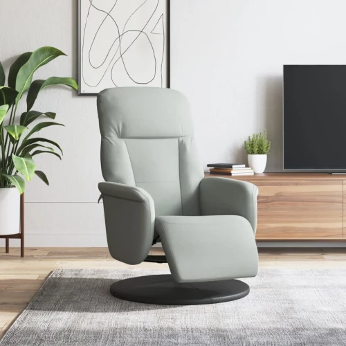 ΠΟΛΥΘΡΟΝΑ RECLINER ΑΝΟΙΧΤΟ ΓΚΡΙ ΒΕΛΟΥΔΙΝΗ ΜΕ ΥΠΟΠΟΔΙΟ 356682