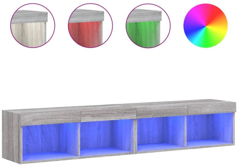 ΈΠΙΠΛΑ ΤΗΛΕΟΡΑΣΗΣ ΜΕ LED 2 ΤΕΜ. ΓΚΡΙ SONOMA 80 X 30 X 30 ΕΚ. 837152