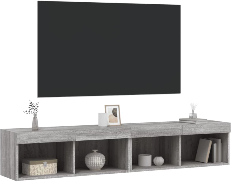 ΈΠΙΠΛΑ ΤΗΛΕΟΡΑΣΗΣ ΜΕ LED 2 ΤΕΜ. ΓΚΡΙ SONOMA 80 X 30 X 30 ΕΚ. 837152