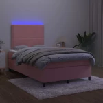 ΚΡΕΒΑΤΙ BOXSPRING ΜΕ ΣΤΡΩΜΑ & LED ΡΟΖ 120X200 ΕΚ. ΒΕΛΟΥΔΙΝΟ 3136058