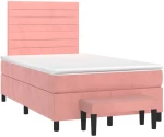 ΚΡΕΒΑΤΙ BOXSPRING ΜΕ ΣΤΡΩΜΑ ΡΟΖ 120X200 ΕΚ. ΒΕΛΟΥΔΙΝΟ 3137898