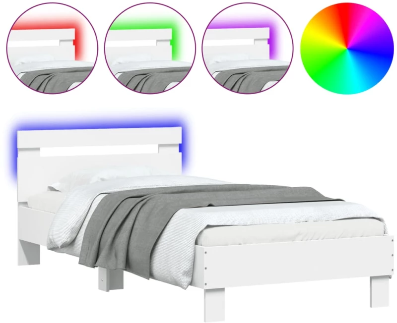 ΠΛΑΙΣΙΟ ΚΡΕΒΑΤΙΟΥ ΜΕ ΚΕΦΑΛΑΡΙ/LED ΛΕΥΚΟ 90 X 190 ΕΚ. 838743