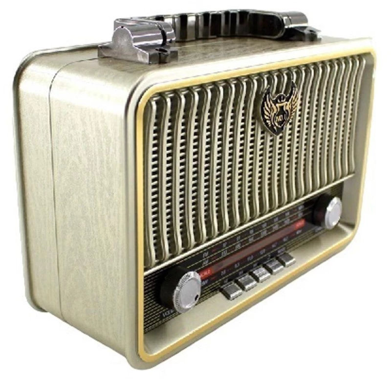 CMIK MK-195 Retro Φορητό Ραδιόφωνο Επαναφορτιζόμενο Μπεζ