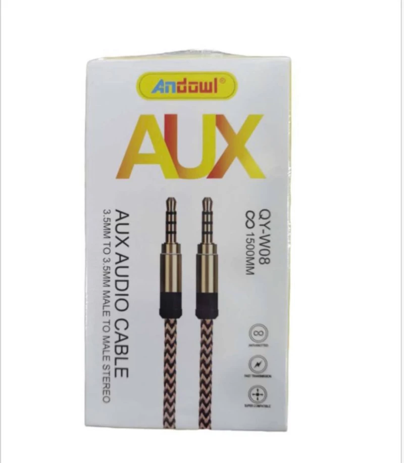 Andowl Cable 3.5mm male - 3.5mm male Μαύρο 2m (9994830)