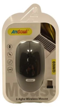 Andowl QM69 Ασύρματο Ποντίκι Μαύρο
