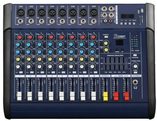 PMX802D Αναλογική Κονσόλα 8 Καναλιών / 8 Εισόδους XLR