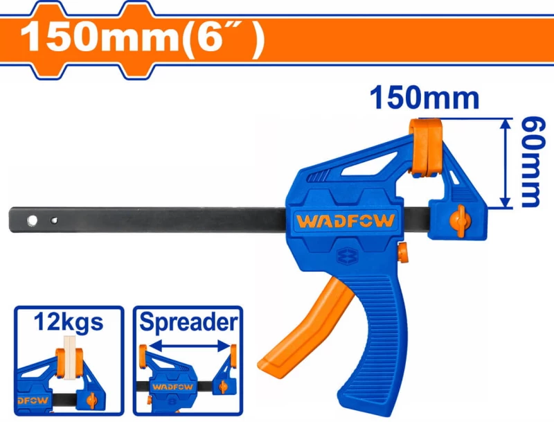 WADFOW Σφιγκτήρας μαραγκών αυτόματος 6" / 60X150mm (WCP4306)