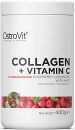 OstroVit Collagen + Vitamin C Powder [400 Γραμμάρια] Λεμονάδα βατόμουρου με μέντα