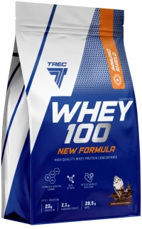 Trec Nutrition Whey 100 | High Quality Whey Protein Concentrate with Immuno Shield [700 Γραμμάρια] Διπλή Σοκολάτα