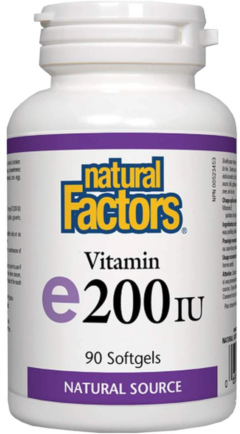 Natural Factors Vitamin E 200 IU Natural Source [90 Κάψουλες]