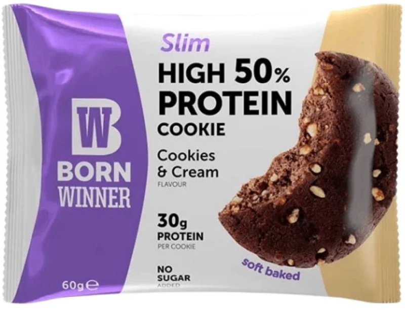 Born Winner Slim 50% High Protein Cookie [60 Γραμμάρια] Μπισκότα με κρέμα