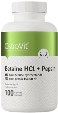 OstroVit Betaine HCl + Pepsin [100 Κάψουλες]