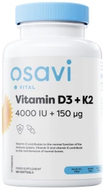 Osavi Vitamin D3 4000 + K2 150 mcg | with Quali®-D & K2VITAL® [120 Softgels]