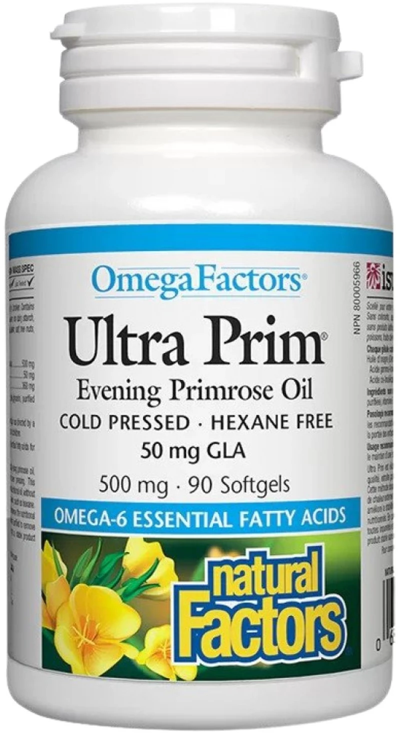 Natural Factors Ultra Prim Evening Primrose Oil 500 mg [90 Softgels]