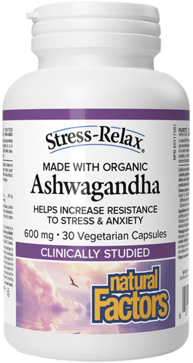 Natural Factors Ashwagandha Stress-Relax 600 mg | with KSM-66 [30 Κάψουλες]
